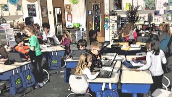 Busy classroom