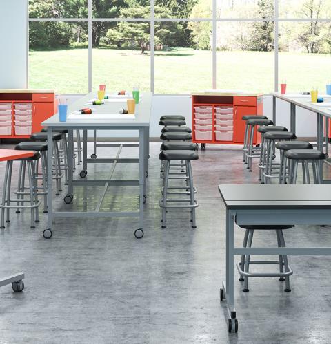 Classroom designed for art