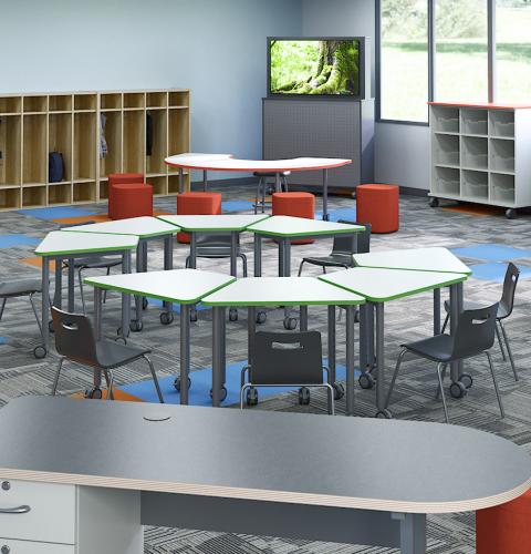 Classroom designed for kindergarten, first, and second grade students