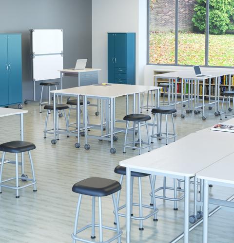 Classroom optimized for middle school students