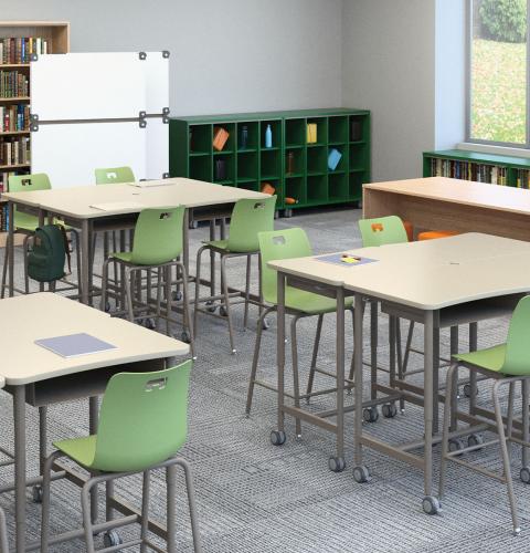 Middle school classroom setting