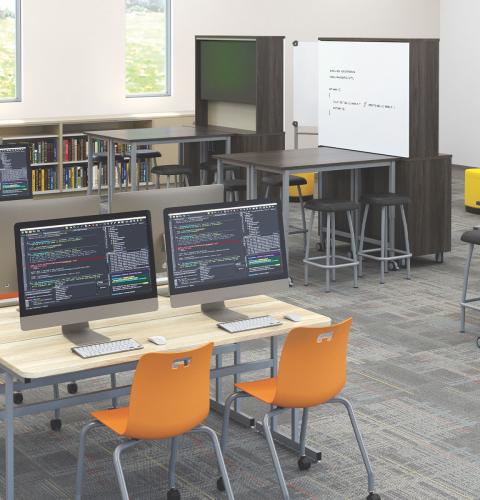 Computer lab classroom setting
