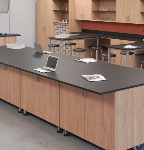 Science classroom setting