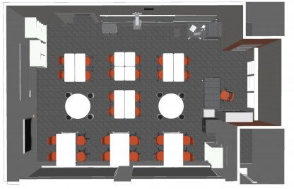 Math classroom floor plan
