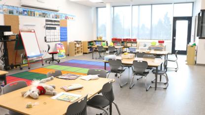 An elementary classroom