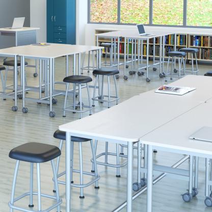 Group tables arranged in clusters