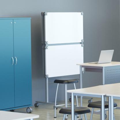 2 whiteboards stacked vertically