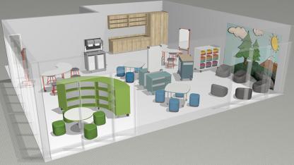 Classroom with different learning stations