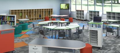 Classroom designed for kindergarten, first, and second grade students