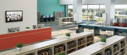 School library interior design