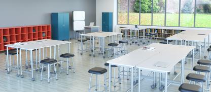 Classroom optimized for middle school students