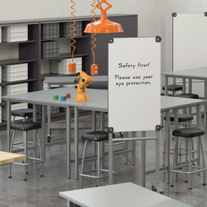 Whiteboard in CTE classroom.