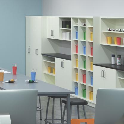 Storage for art supplies.