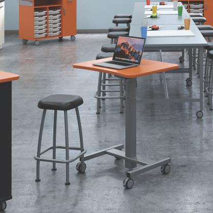 Pedestal table for teachers.