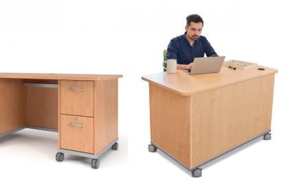 teacher and Conventional Desk