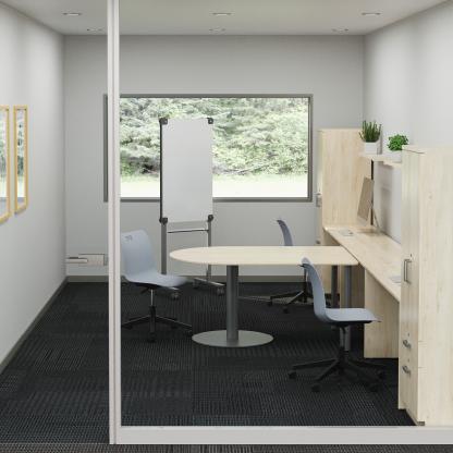 office with Pedestal Base & Post Leg