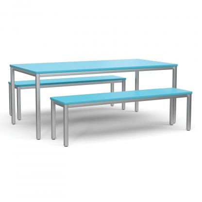 Blue Picnic Table