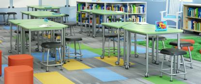 stacker in classroom