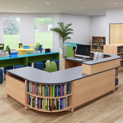 Transaction Desk System with books