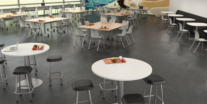 Rendering school cafeteria