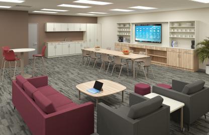 Teacher lounge setting