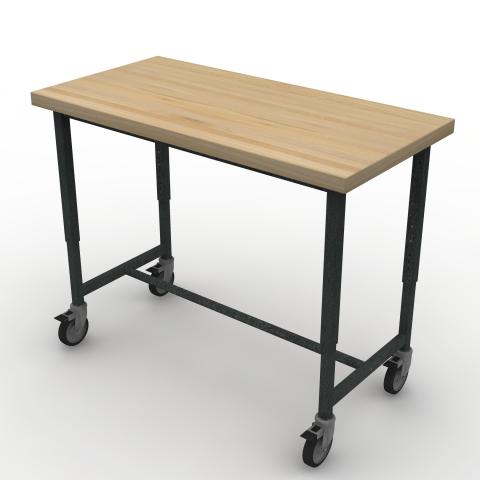 TUNR4824M425 Maple Block Worksurface Rendering