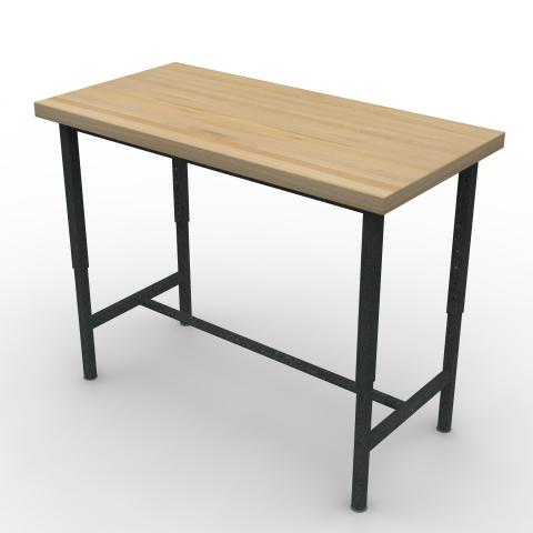 TUNR4824M42L Maple Block Worksurface Rendering