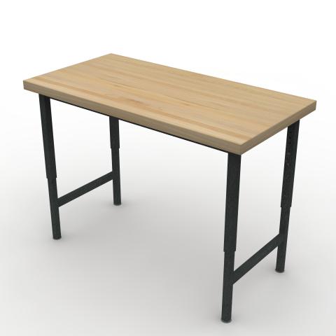 TUNR4824R42L Maple Block Worksurface Rendering