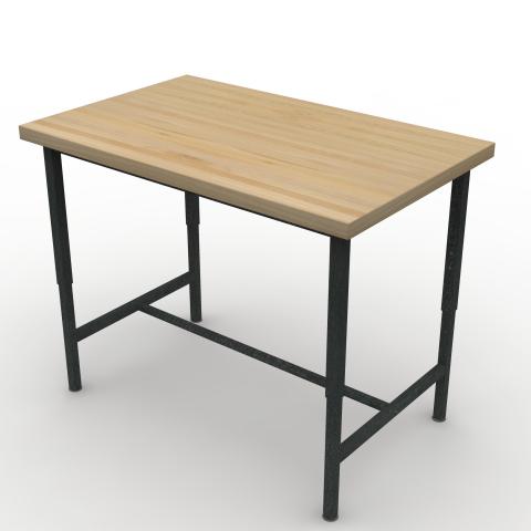 TUNR4830M42L Maple Block Worksurface Rendering