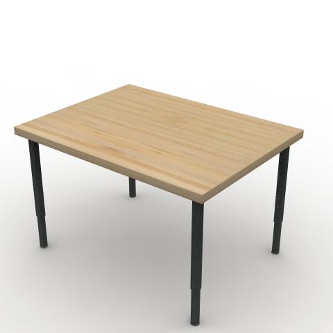 TUNR4836A32L Maple Block Worksurface Rendering