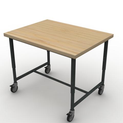 TUNR4836M425 Maple Block Worksurface Rendering