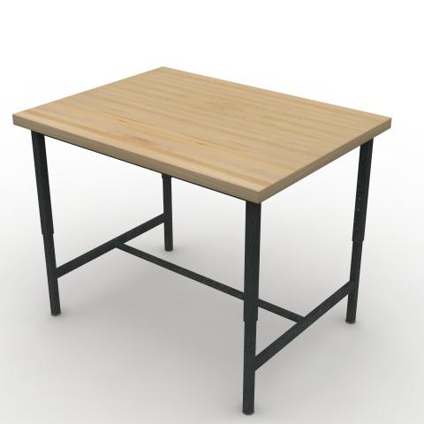 TUNR4836M42L Maple Block Worksurface Rendering