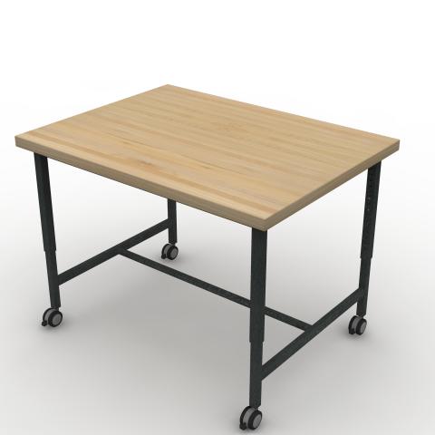 TUNR4836R42C Maple Block Worksurface Rendering