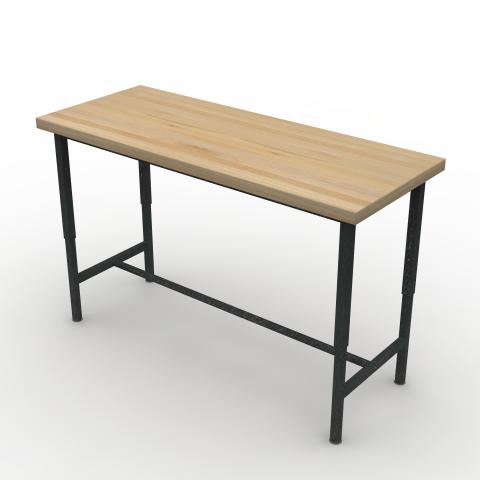 TUNR6024M42L Maple Block Worksurface Rendering