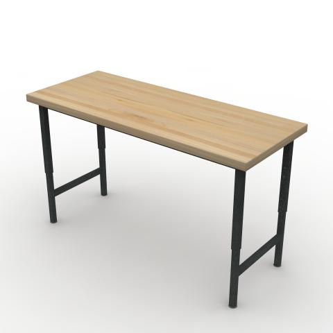 TUNR6024R42L Maple Block Worksurface Rendering