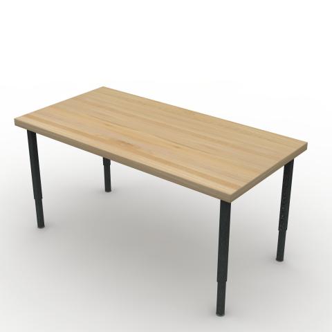 TUNR6030A32L Maple Block Worksurface Rendering