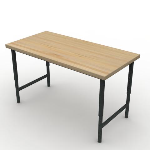 TUNR6030R42L Maple Block Worksurface Rendering