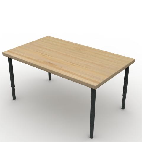 TUNR6036A32L Maple Block Worksurface Rendering