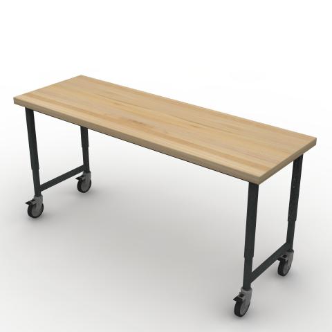 TUNR7224R425 Maple Block Worksurface Rendering