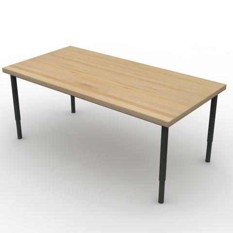 TUNR7236A32L Maple Block Worksurface Rendering