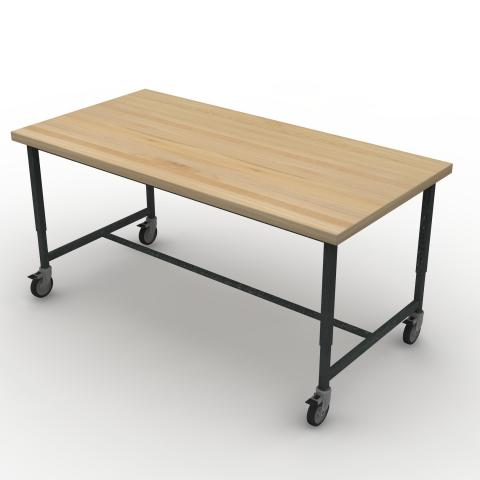 TUNR7236R425 Maple Block Worksurface Rendering
