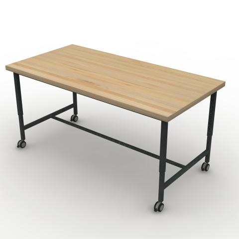 TUNR7236R42C Maple Block Worksurface Rendering