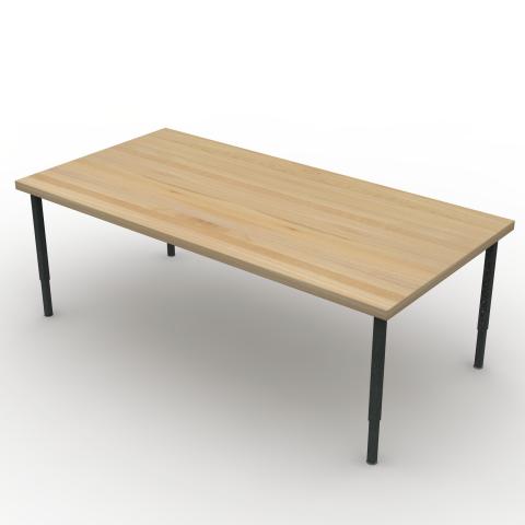 TUNR8442A32L Maple Block Worksurface Rendering