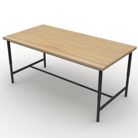 TUNR8442M42L Maple Block Worksurface Rendering