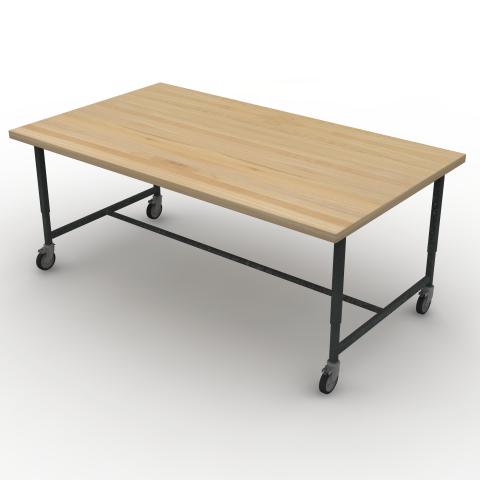 TUNR8448R425 Maple Block Worksurface Rendering