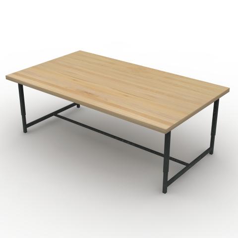 TUNR8448R42L Maple Block Worksurface Rendering