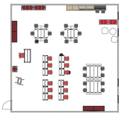 Plan view of 5-6th grade classroom