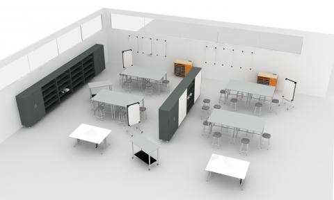 3D view of CTE classroom