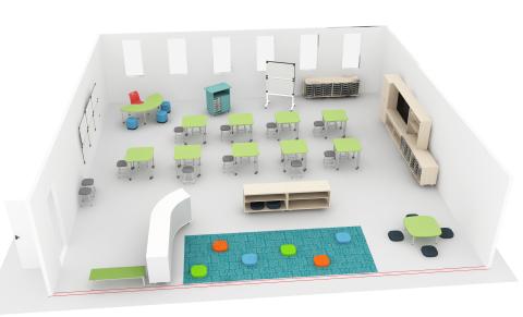 3-4 grade classroom 3D view