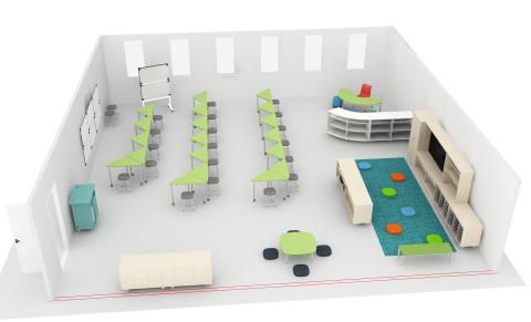 3-4 grade classroom 3D view